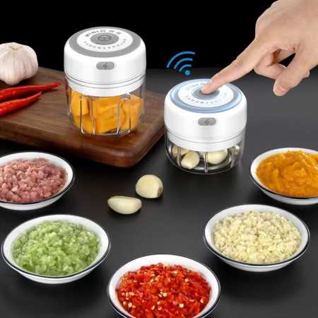 Rechargeable Mini Electric Garlic Chopper Grinder
