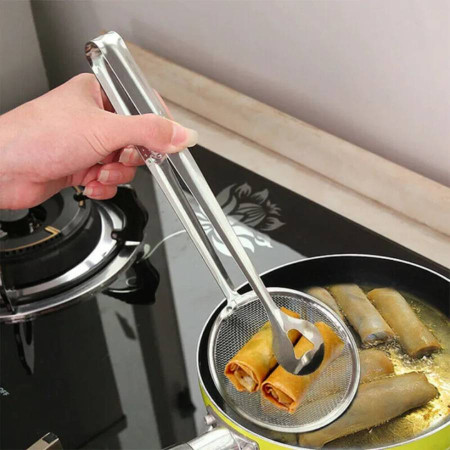 2 in 1 Stainless Steel Filter Spoon with Clip