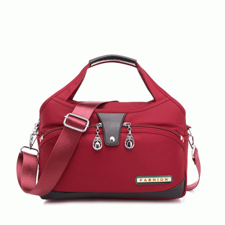 Large-Capacity Waterproof and Anti-Theft Fashion Handbag (Red)